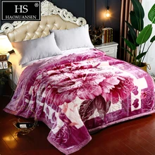 Фиолетовый цвет Теплые Рашель Одеяло 3 кг красивое платье с цветочным принтом, с сеткой, с узором, супер мягкие дышащие удобные всесезонные одеяло 180*220 см