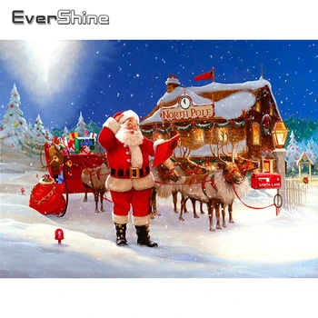 

Evershine Diamond Painting Santa Claus Mosaic Christmas Embroidery Winter 5D DIY Full Square Cross Stitch Home Decoration