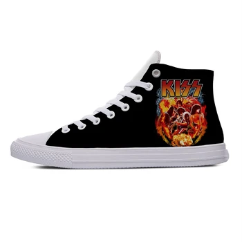 

Men's Casual Shoes Rock Band Kiss Heavy Metal Hot Cool Fashion Canvas Shoes High Top Breathable Lightweight Shoes for Men Women