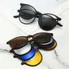 2245 Magnet Clip Round Myopia Glasses 0 -0.5 -1.0 -2.0 To -6.0 , Hyperopia Sunglasses +0.5 +1.0 +2.0 To +6 6