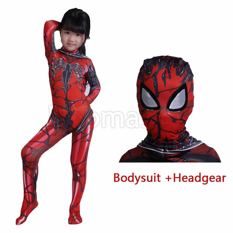 Clothes-D Костюм паук Гвен Стэйси костюм лайкра Zentai Venom Symbiote Carnage костюм симбиота на Хэллоуин костюм паука для детей Fancy костюмы - Цвет: Clothes-D