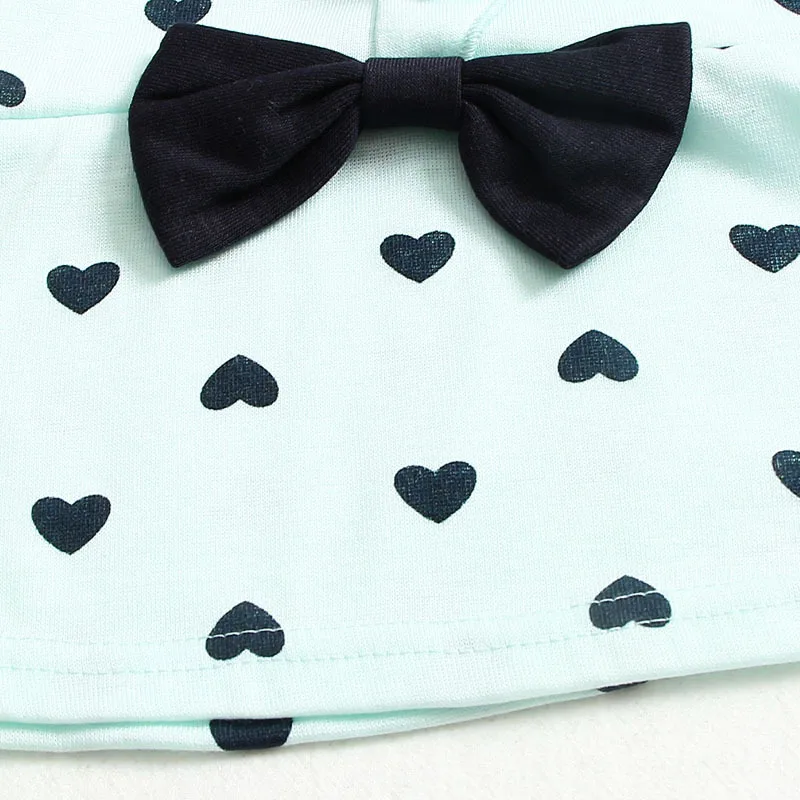 Winter New Fashion Girls Clothing Bow Dress Tops Leggings Kids Round Neck Polka Dot Sport Suits Baby Casual Outfit newborn baby clothing set