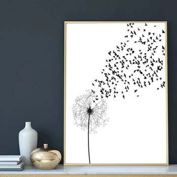 

Modular Canvas Painting Home Decoration 1 Pieces Dandelion Pictures Modern Printed Poster For Living Room Wall Arts Framework