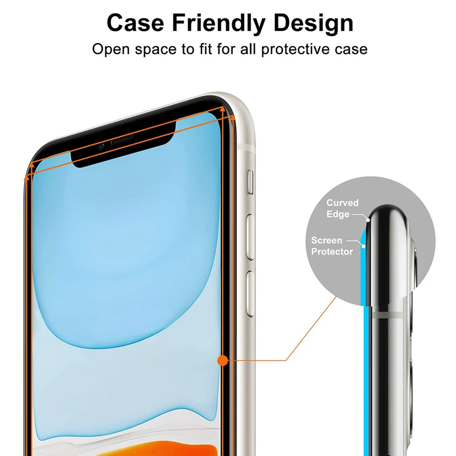 2-в-1 спереди и длинное сзади Экран среднего класса против царапин для iPhone 11 Pro Max 3D заднее закаленное Стекло протектор на iPhone 11 Pro макс. закаленное стекло