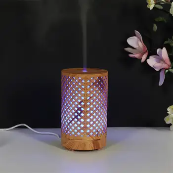 

7 Color 100ml Wood Grain Ultrasound Aroma Diffuser Household Ultrasound Humidifier Bedroom Essential Oil Aromatherapy Machine