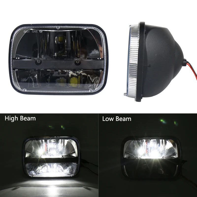 Светодиодные фары для грузовиков 12V Faruri de 7x6 conduse Jeep XJ YJ MJ H6054|Фара авто в сборе| |