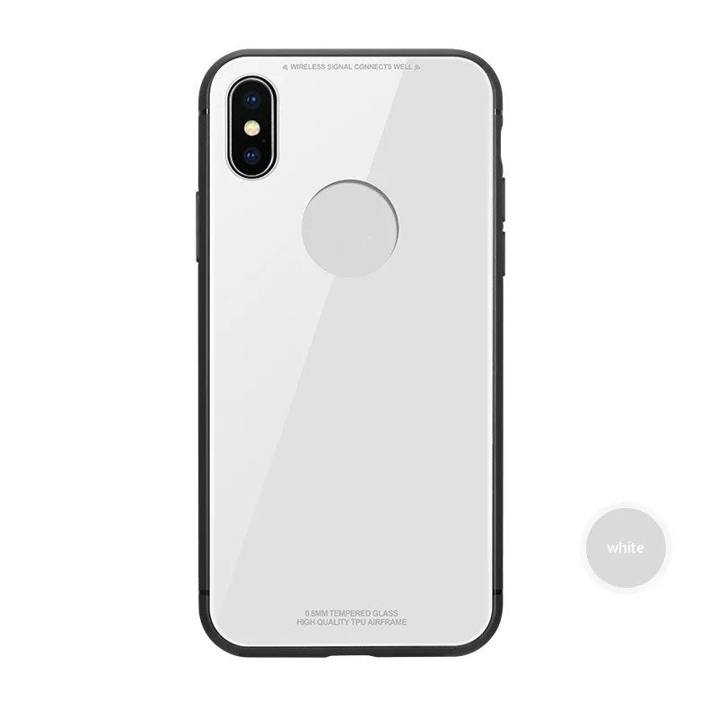 Трендовый чехол для iPhone X, цветной ТПУ чехол из закаленного стекла, задняя крышка для iPhone 7 8 Plus, чехол для мобильного телефона s