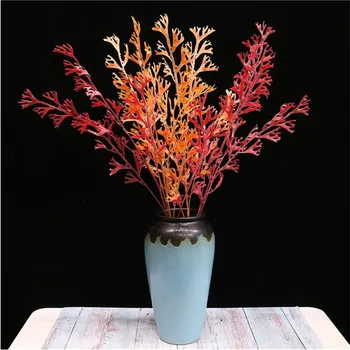 

Fake Glossogyne Tenuifolia (5 stems/piece) Simulation Plastic Antlers Leaf for Wedding Home Showcase Decorative Artificial Plant