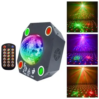 

Laser Projection Lights Crystal 120 Patterns Magic Ball Led Stage Effect Lamp Voice Control Laser Light Party Decoration