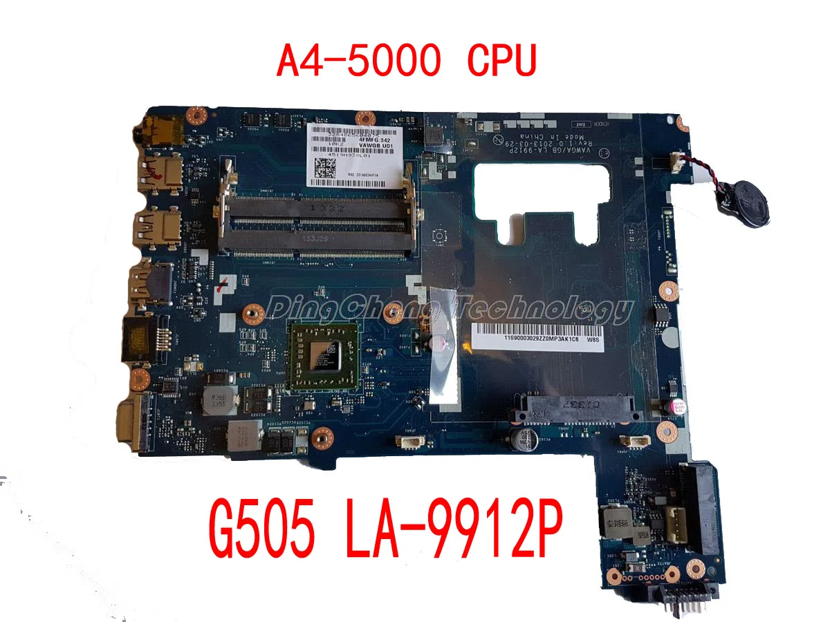 HOLYTIME ноутбук материнская плата для Lenovo G505 VAWGA GB LA-9912P A6-5200 Процессор Rev 1 0 DDR3 100%