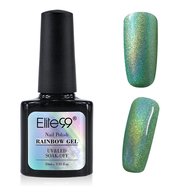 Elite99 Holographische Glitter Platin UV Nagel Gel Polnisch Regenbogen Schimmer UV LED Nagel Gel Polnisch langlebige Glück Hybrid lack