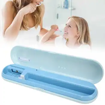

USB Charging Rechargeable UV LED Toothbrush Cleaning Box Ultraviolet Toothbrush Cleaner Device Portable Toothbrush Organizer Box