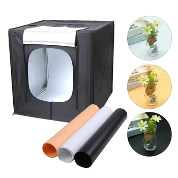 

Mini Portable Folding Lightbox Photography Tent Photo Studio Softbox With 600 * 600 * 600mm Photo Led Light