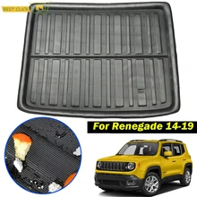Revestimiento Interior para maletero trasero de Jeep Renegade, Alfombra de carga, Protector de bandeja, esteras impermeables, 2014-2019
