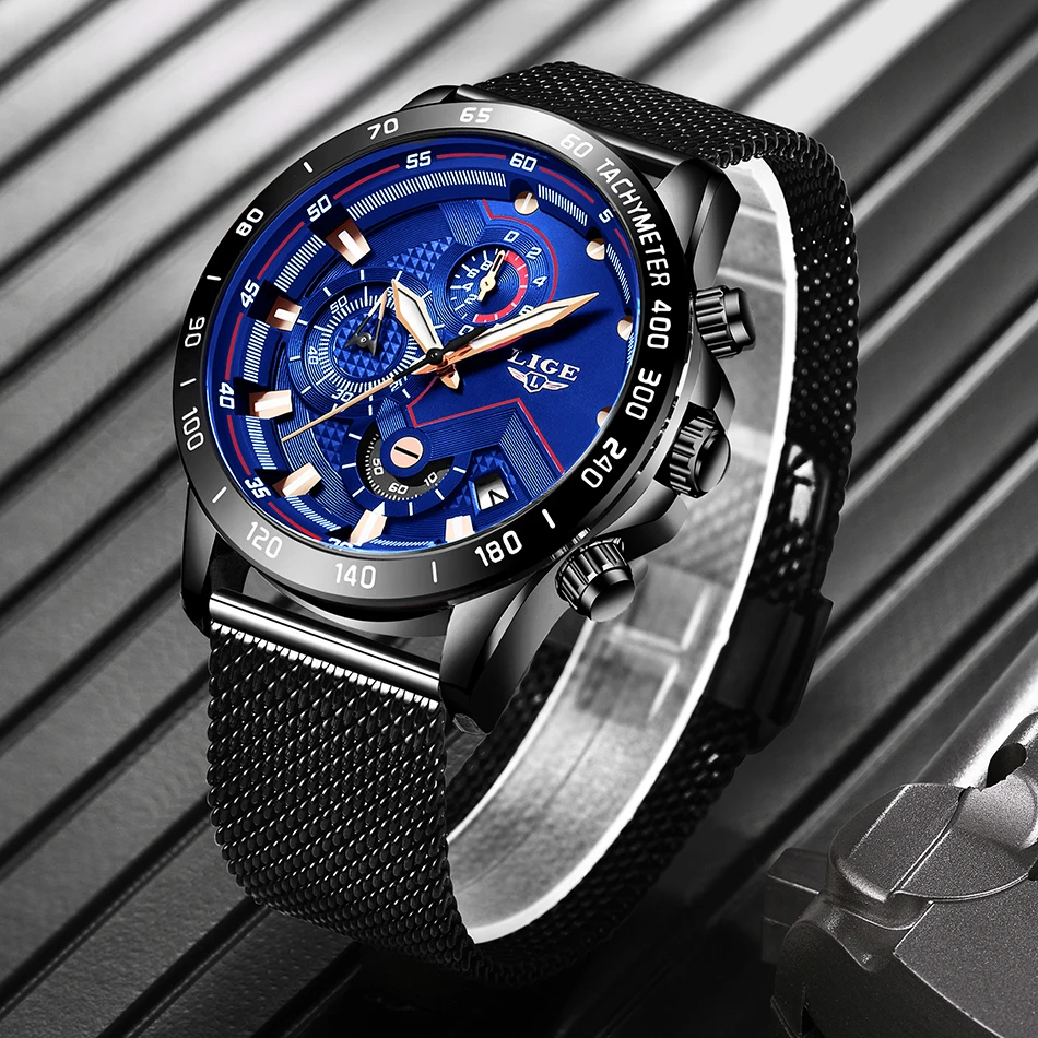Ceny LIGE 2019 nowych moda męskie zegarki Top luksusowa marka mężczyźni zegarki sportowe męska zegar kwarcowy mężczyzna pełna stal wojskowy zegarek na rękę