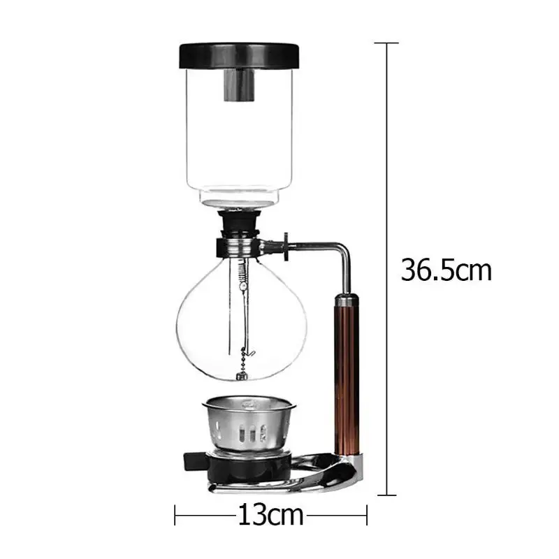 Ручной Сифон, кофейник, Вакуумный кофейник, сифон, Прочный термостойкий стеклянный фильтр для кофемашины для использования на домашней кухне
