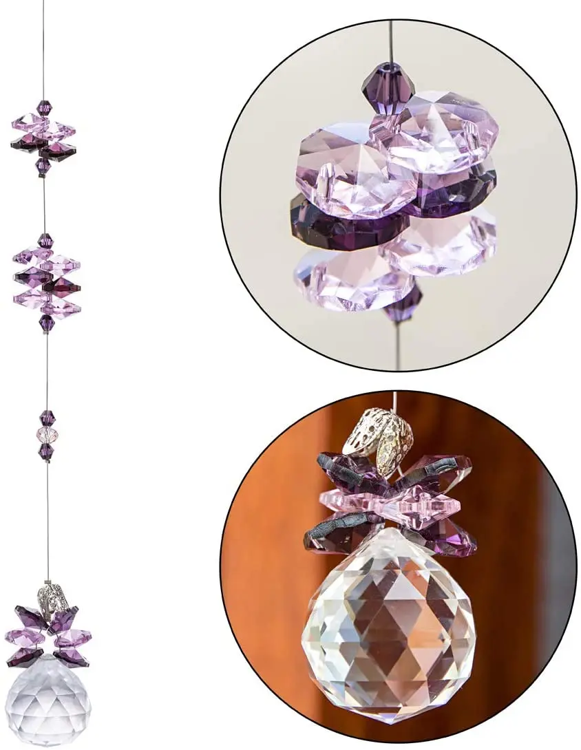 10 Bolas De Prisma De Cristal K9 De 40 Mm - Colgantes Para Ventanas, Decoración De Árbol De Navidad, Creador De Arcoíris