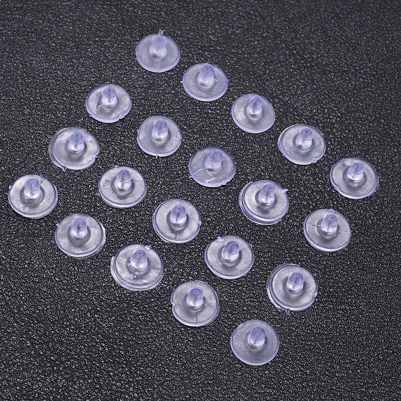 Rubber Earring Backs Silicone Round 200-2000Pcs Ear Plug Blocked Caps  Earrings Back Stoppers For DIY Earrings Jewelry Making