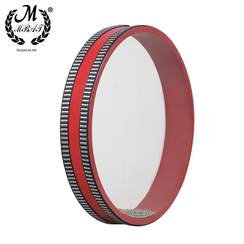 M MBAT 8 Inches Wave beads Tambourine Sea Sound Tambourine Children's Early Childhood Educational Toys Percussion Instruments