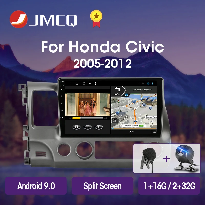 Автомагнитола JMCQ T3L для Honda Civic 2005 2012 мультимедийный видеоплеер с GPS навигацией