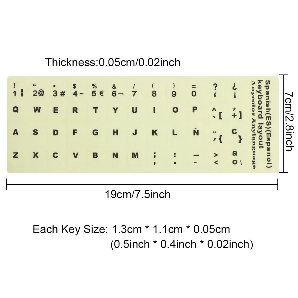 1pc New Luminous Keyboard Stickers Alphabet Button Layout Protective Film Spanish English Russian Arabic French Language Letter Keyboard Covers Aliexpress