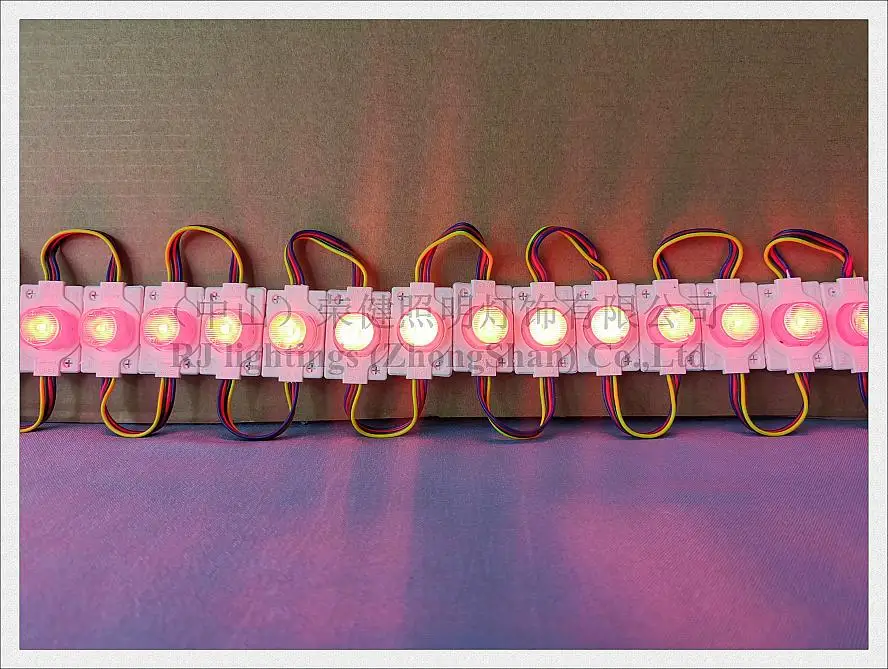 injection with lens RGB LED light module SMD 5050 waterproof IP65 DC12V 0.24W RGB IP65 48mm*32mm*13mm