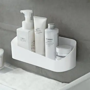 

2Pcs Free Perforation Wall Receives Frame Geometrical Modelling Organizer for Toilet Bathroom (White)