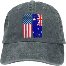 TSDFCAmerican Австралийский флаг унисекс Персонализированная джинсовая кепка регулируемая бейсболка
