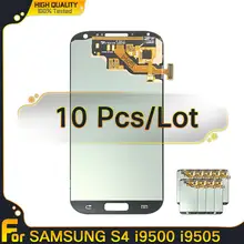 10 pçs lcds originais para samsung galaxy s4 display lcd com quadro i9500 i9505 i9506 tela de toque digitador assembléia substituição