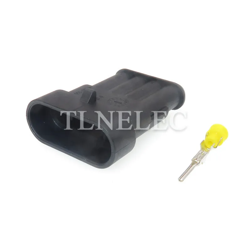 282106-1 282088-1 4 Pin Way Tyco AMP Superseal Male and