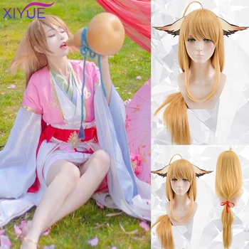 

Cos/Party 5 Colors Adjustable Wig Long Straight Synthetic Wig With Bangs TUSHAN Style Cosplay For Girls Fasle Hair