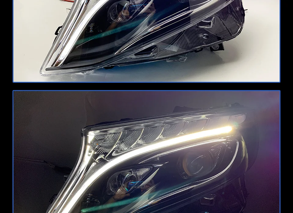 Фары для автомобиля Benz VITO 2013- DRL дневные ходовые огни головная лампа светодиодный Биксеноновая лампа Противотуманные фары тюнинг автомобильные аксессуары