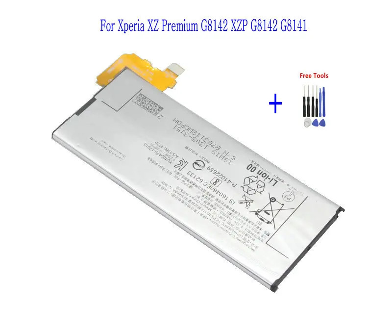 

1x 3230mAh LIP1642ERPC Replacement Battery For Sony Xperia XZ Premium G8142 XZP G8142 G8141 Battereies +Repair Tools kit