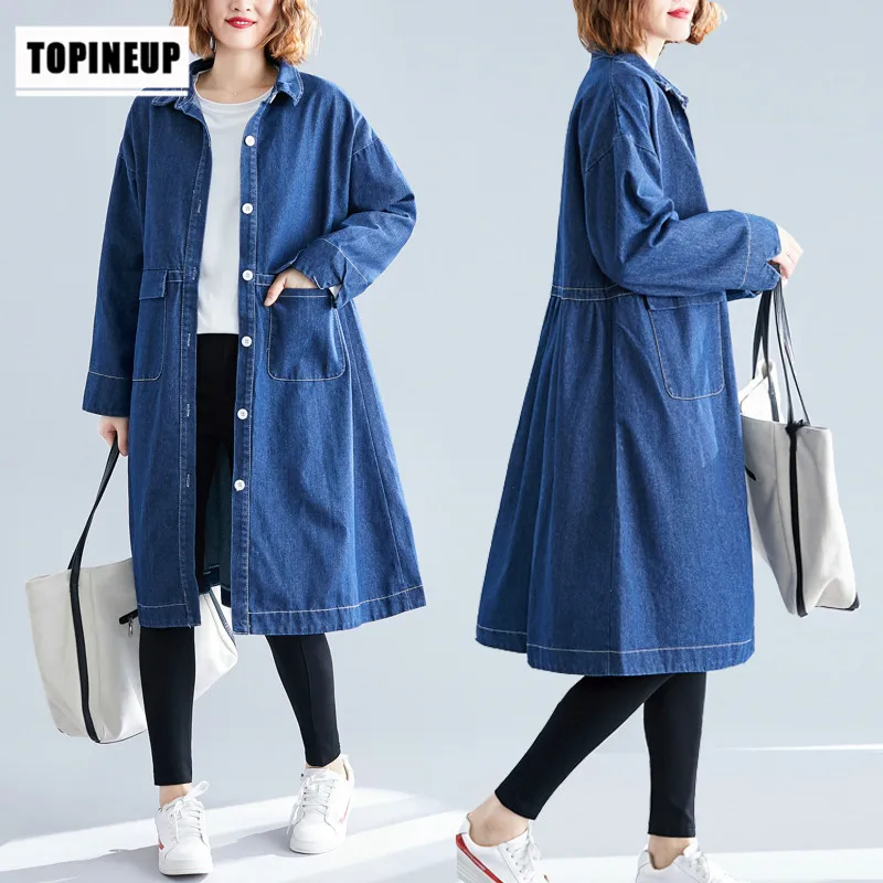 discounted Loose Large Size Tooling Daily Girls Wear Denim Jacket Single-breasted Blue Oversized Female Jacket