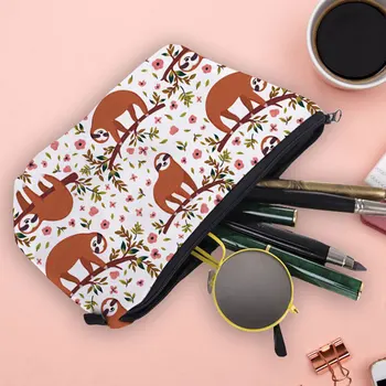 

Women Printing Sloth Cosmetic Bag Lovely Cosmetic Organizer Beauty Makeup Bag Cartoon Women Toiletry Bag Travel Organizer Bags
