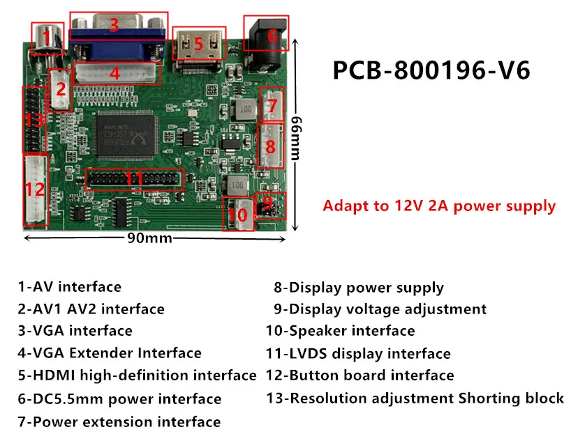 Controlador de Ecrã Lcd Compatível Hdmi Driver Retrofit Vga Placa de Controlo para Ipad A1219 A1337 A1395 A1396 - Imagem 2