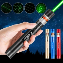 

High Power Laser Sight Pointe Green Red 532nm 650nm Laser Pen 100MW AdjustablePowerful Laser Meter Multi-Pattern Caps Flashlight