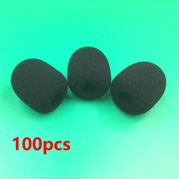

100pcs Multiple Types Collar Clip Microphones Foam Cover Windproof Megaphone Microphone Sponge Collar Clip Mic Covers