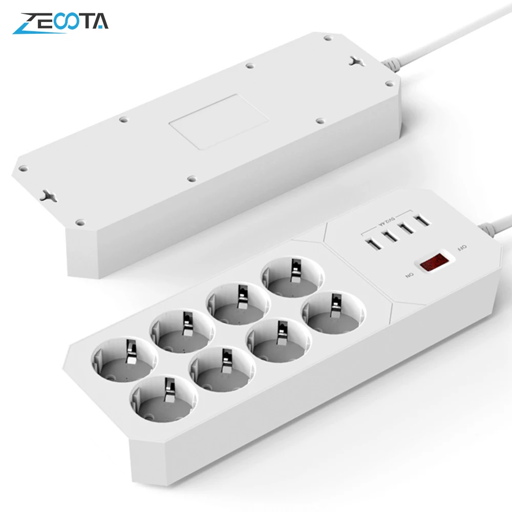 Удлинитель для розеток С USB 8 штепсельной вилкой европейского стандарта