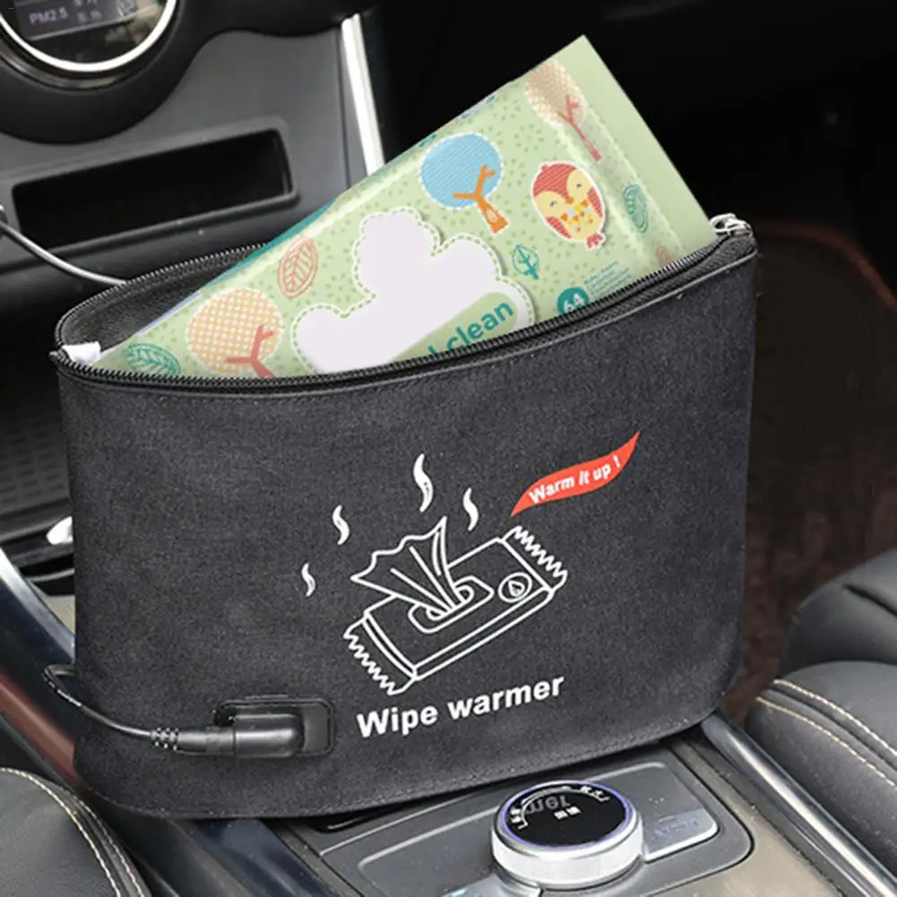Portable Car Wipes Heater Warmer Wet Towel Dispenser Napkin Heating Home Use Baby Thermostat Bag |