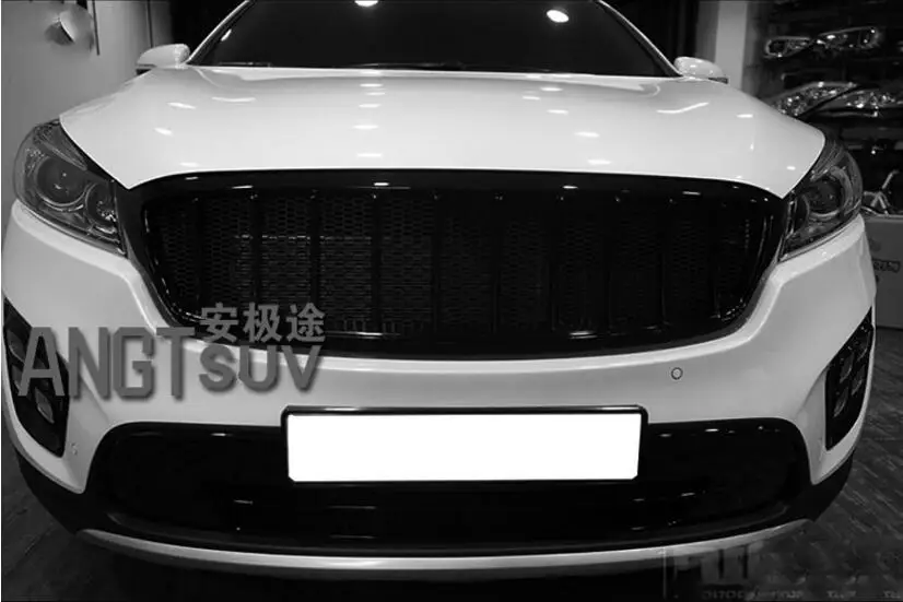 Высокое качество ABS краски автомобиля переднего бампера Гонки Грили решетка Вокруг Накладка для KIA Sorento