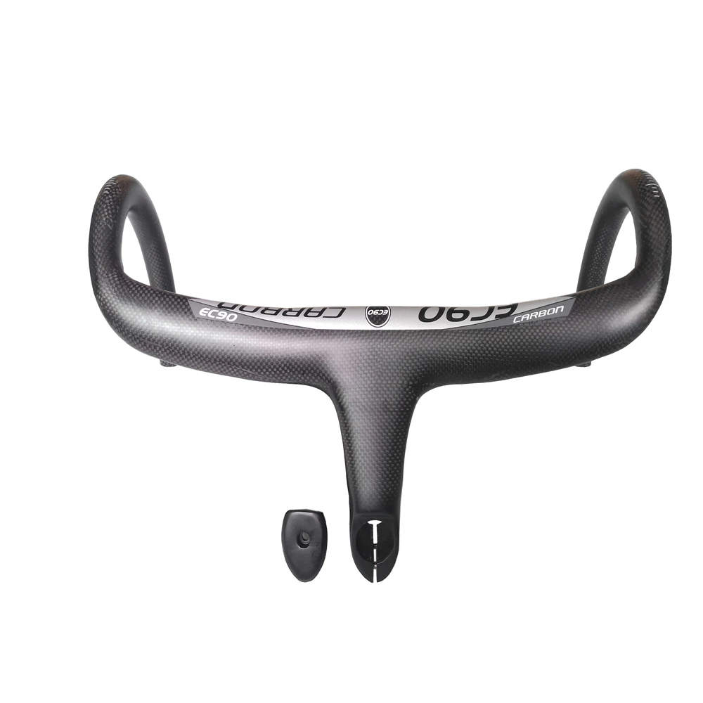 Full Carbon Racefiets Stuur Geïntegreerd Een Stuk Stam Stuur Drop Handvat  Bar Gebogen Bar 400/420/440*90/100/110/120Mm|Bicycle Handlebar| - AliExpress