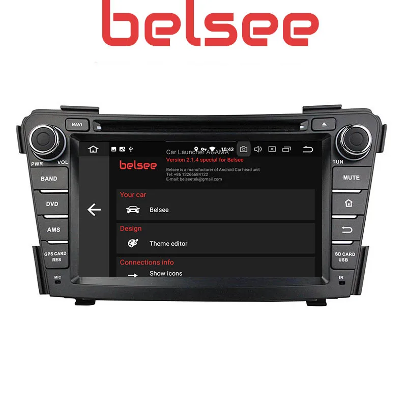 Belsee автомобильный DVD gps Android 9,0 головное устройство Автомобильная Мультимедийная система аудио плеер сенсорный экран HD для hyundai i40 2011 2012 2013