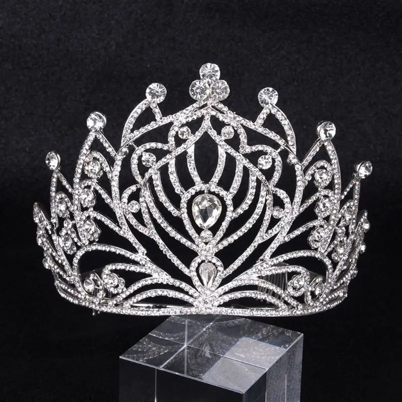 Bridal Wedding Prom Rhinestone Crystal Crown 517F