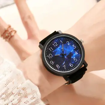 

Couple watches Top Brand Simple Unisex Men Women Star Magic Cubes Faux Leather Band Analog Quartz Watch часы женские reloj mujer