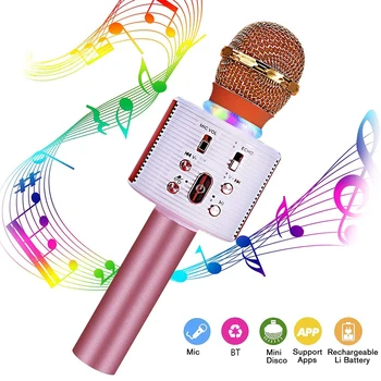 

for Karaoke Bluetooth Microphone Wireless KTV Professional Speaker Handheld Microphone Player Singing Recorder Mic