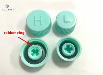 

AZGIANT 4pcs Car Air Conditioning Valve Core Cover Low/high Pressure LH Dust Cover Car 134a Tube Fluoride Port