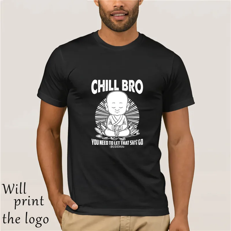 Модная футболка Zomer Mouwen O-hals Korte Chill Bro-boeddhisrijk Boeddha высококачественные мужские