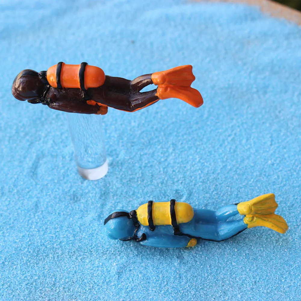 Miniatur Ozean Szene Modell Figur Unterwasserwelt Meer erkunden Taucher 3D D DL 