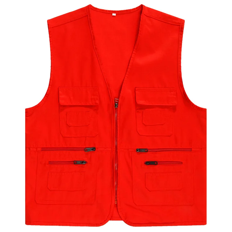 Жилет с несколькими карманами для активного отдыха, для супермаркета, для строительной команды, мульти-молния, жилет для работы, одежда для общественного блага, волонтер, Wais